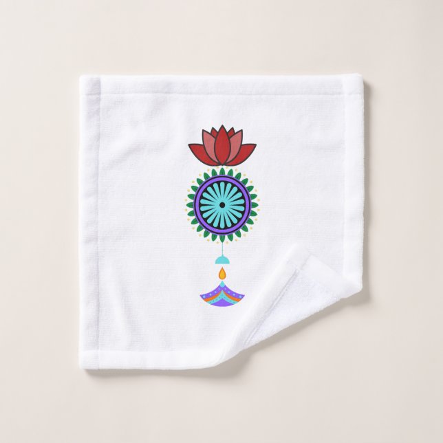 Adeptes spirituels à fleurs de lotus (Gant de toilette)