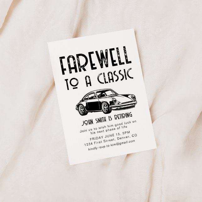 Adieu à un Invitation classique du Parti de la ret (Créateur téléchargé)