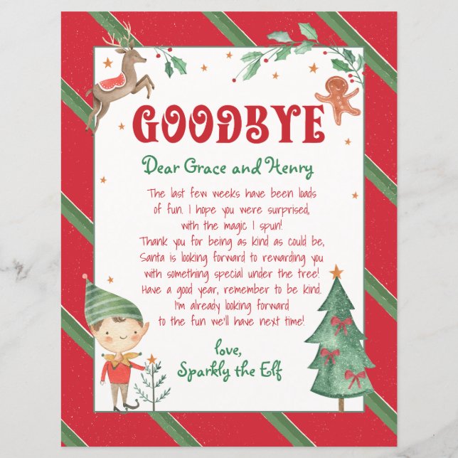Adieu Elf Noël Elf Personnalisé (Devant)