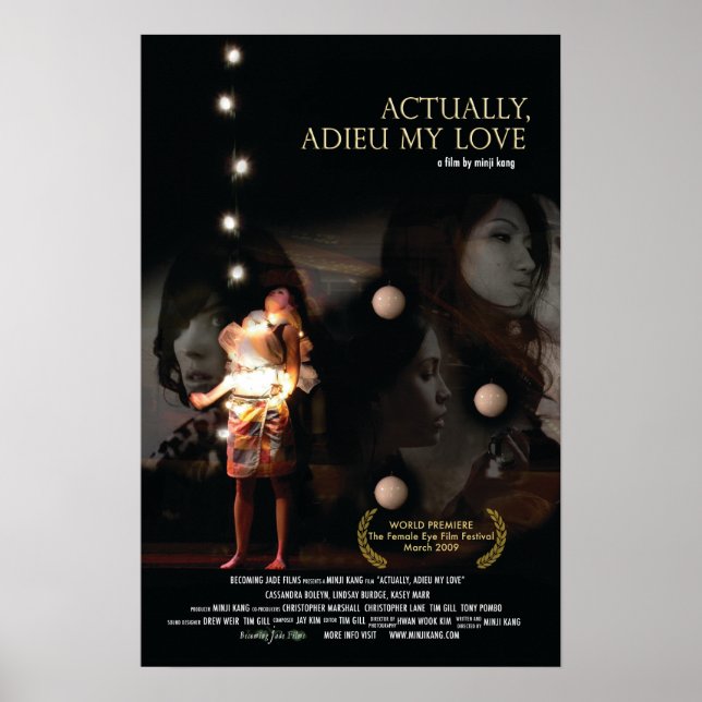 Adieu My Love Film Poster (Devant)
