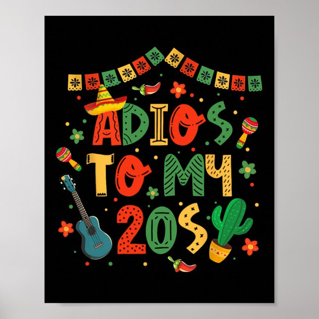 Adios To My 20s Décorations 30e anniversaire Cinco (Devant)