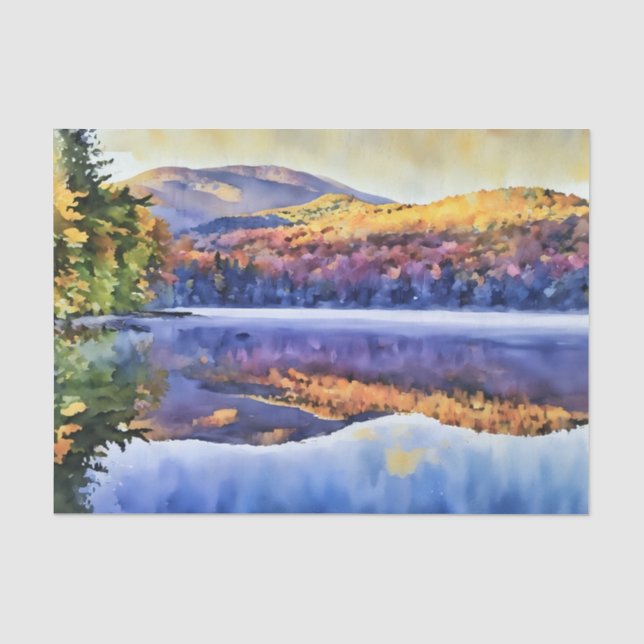 Adirondacks en automne Heart Lake Papier de soie (Recto)
