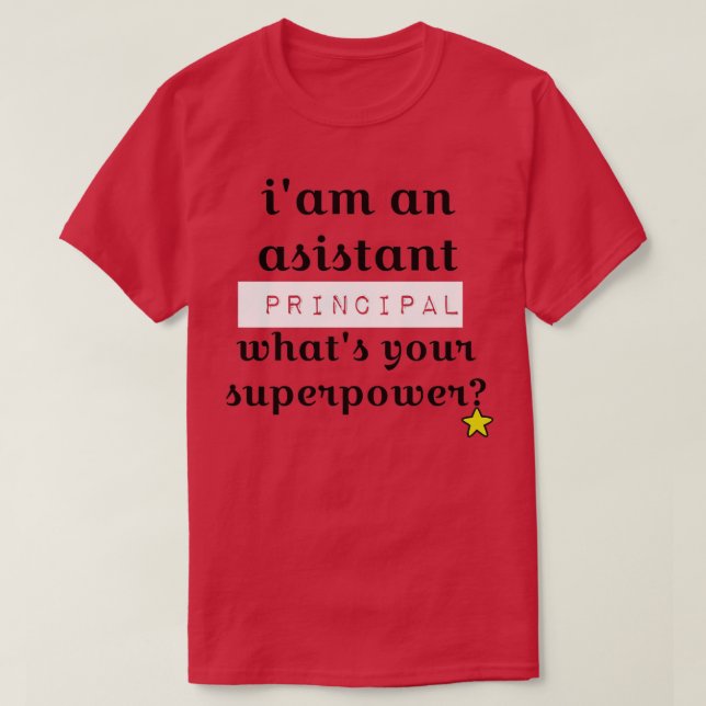 Adjoint principal devis classique TShirt (Design devant)