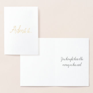 Admettre... Carte de voeux amusante