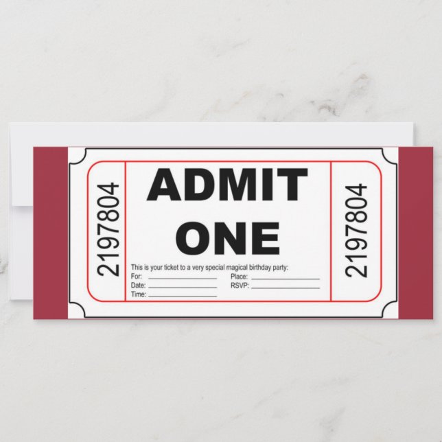 Admettre une invitation à un événement Cool (Devant)