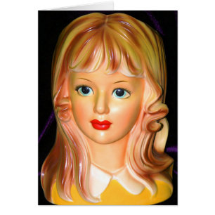 Ado de la tête vintage avec carte Squiggles