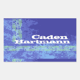 Ado garçons nom de sport bleu foncé ID étiquette a