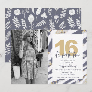 Ado Girls Photo 16th Birthday Party Invitation