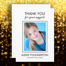 Ado moderne Miss Pageant Merci photo blanc