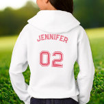 Ado personnalisé Toddler Kids Girl Nom Jersey Numé<br><div class="desc">Créez votre propre personnalisation, personnalisée, cool, taille unisexe, moderne, stylisée typographie / police / script, nom de joueur monogrammé numéro de maillot blanc, chaud, confortable, pullover capoded sweatshirt sweat - shirt à capuche avec capuchon à deux plis, et poche kangourou surdimensionnée conçu pour garder les petites mains chaudes. Entrez simplement...</div>