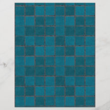 Adobe Terracotta Carreaux Turquoises Papier artisa