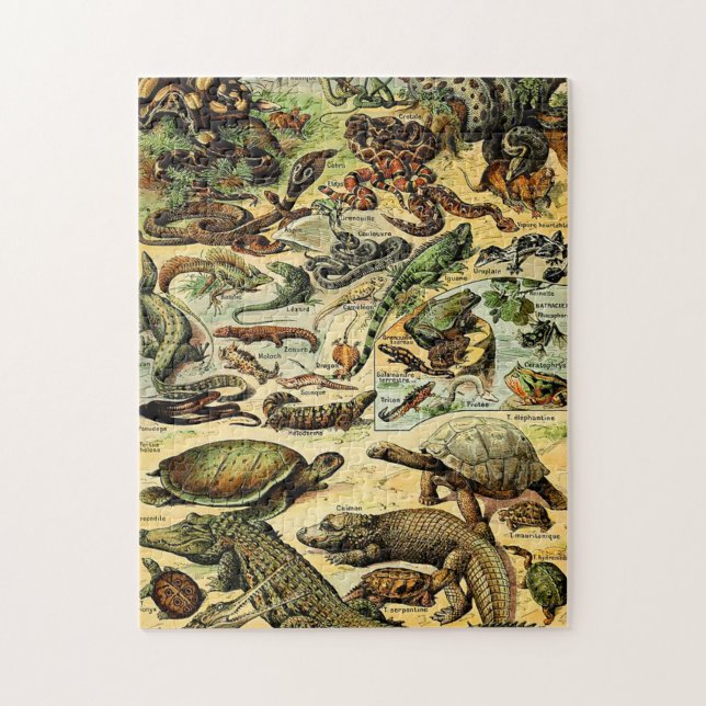 Adolphe Millot Reptiles 2 Puzzle (Vertical)