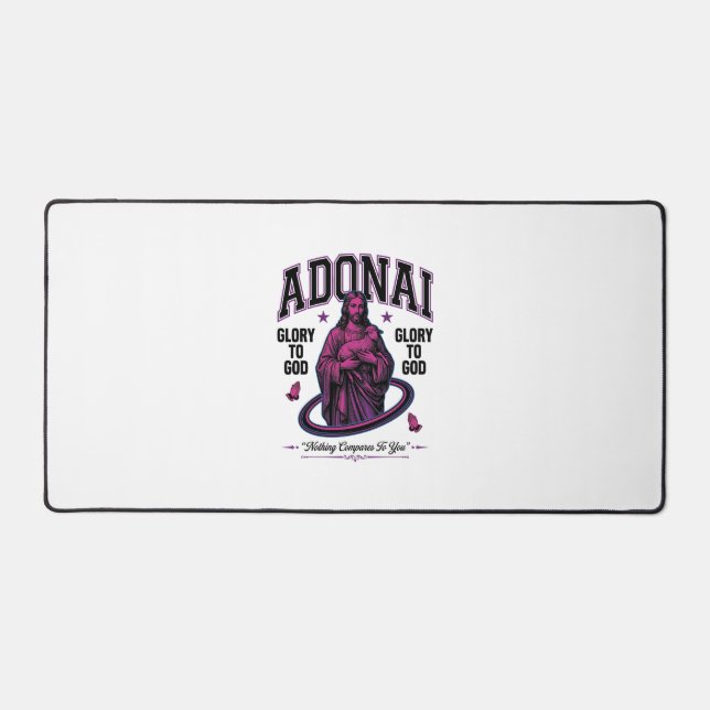Adonai Gloire à Dieu Design Vectoriel Chrétien Vin (Recto)
