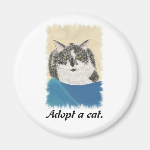 Adopter un magnet de promotion du chat