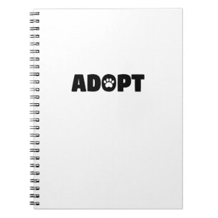 Adoptez le carnet de notes à spirale d'empreinte