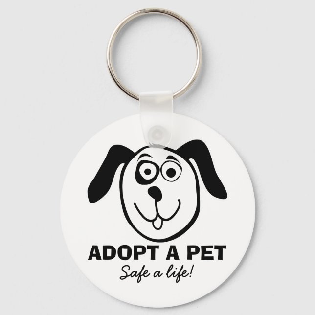 Adoptez un porte-clés animal de compagnie avec un  (Recto)