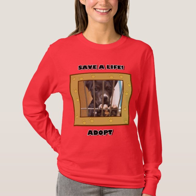 Adoptez un T-shirt de chiot (Devant)