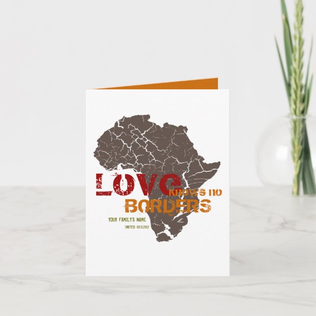 Adoption africaine - Cartes Faire-part (Devant)