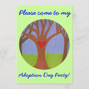 Adoption Arbre Jour de l'adoption Invitation