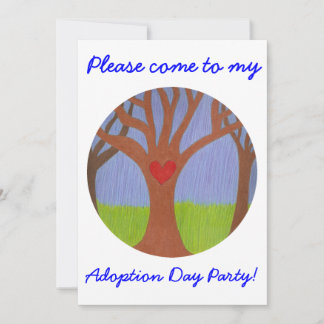 Adoption Arbre Jour de l'adoption Invitation