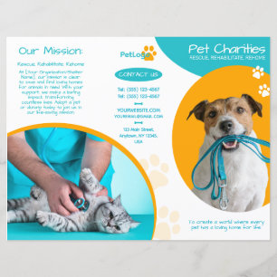 Adoption d'animaux / Charité d'animaux - Brochure