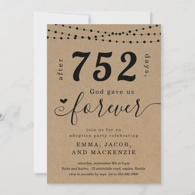 Adoption Party / Gotcha Day Celebration Invitation (Devant)