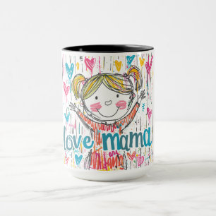 Adorable "Amour Mama" Mug illustré