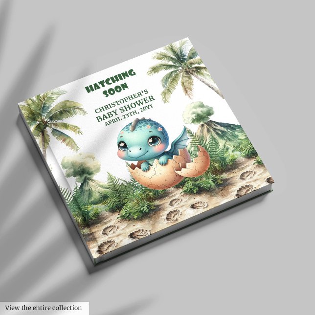 Adorable Aquarelle Dinosaur Baby Boy livre d'hôte (Adorable Watercolor Dinosaur Baby Boy Guest Book)