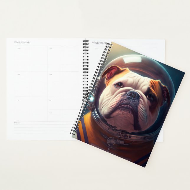 Adorable astronaute de Bulldog (Devant avec enveloppe)