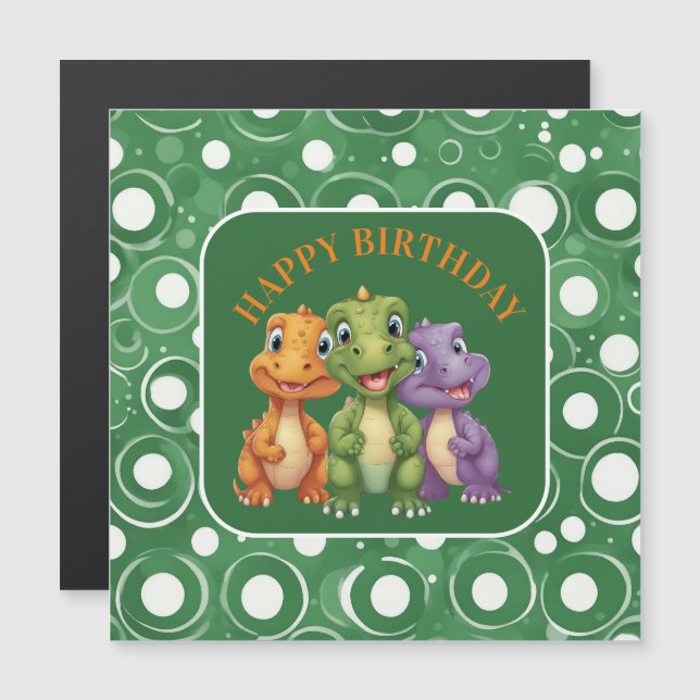 Adorable Baby Dinosaur's Party (Devant / Derrière)