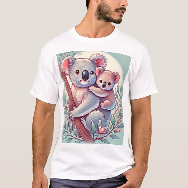 Adorable Baby Koala et mère T-shirt design (Devant)
