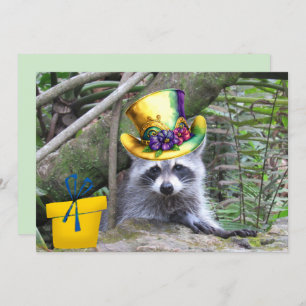 Adorable Baby Raccoon Carte Plat Anniversaire