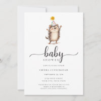 Adorable Baby shower de hérisson Invitation