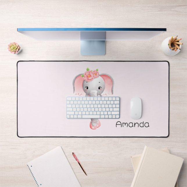 Adorable Ballerina Elephant En Pointe (Bureau 1)