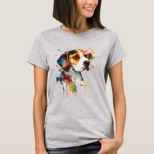Adorable Beagle chiot Aquarelle IA Art T-shirt
