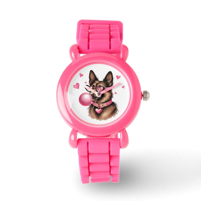 Adorable Berger Allemand Montre pour Enfants (Recto)