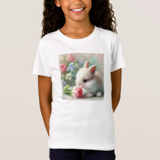 Adorable Bunny Pastel avec marguerites - T-shirt