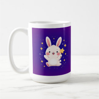 Adorable Bunny Star Mug – Kawaii Animal Coffee Cup