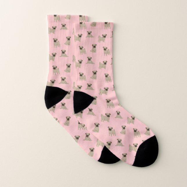 Adorable Carlin Puppies Motif (Paire)