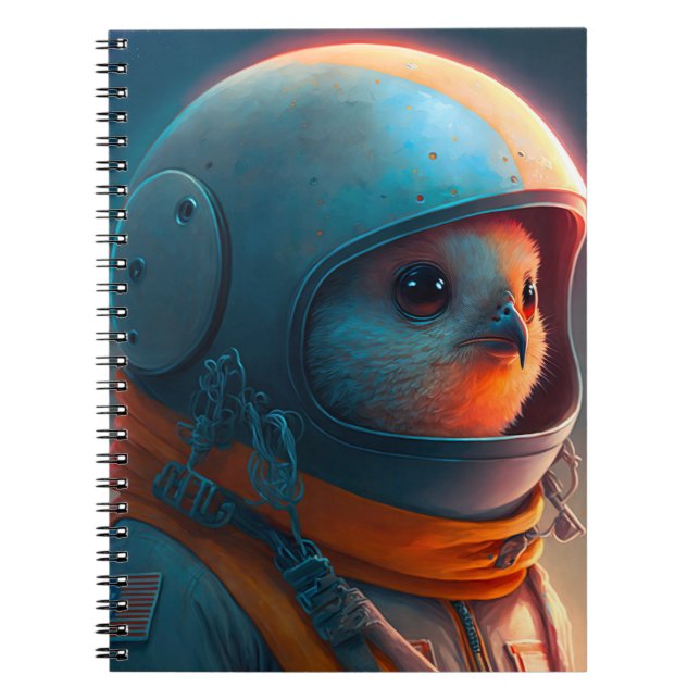Adorable Carnet d'astronautes d'oiseaux (Devant)