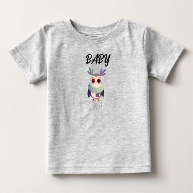 Adorable Chevêche de Bébé Graphic T-shirt noir - m (Devant)