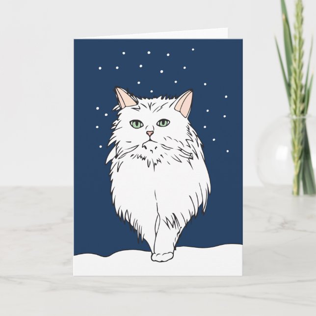 Adorable Chinchilla Persian Cat Carte de voeux (Devant)