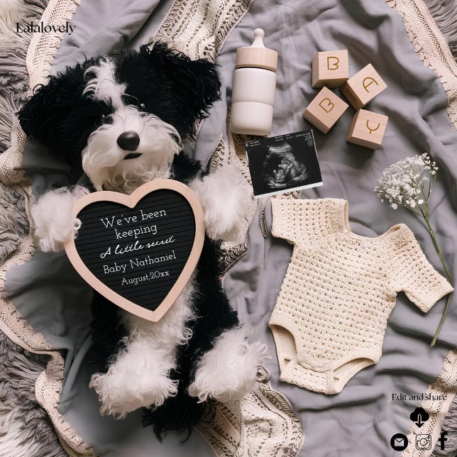 Adorable chiot grossesse faire-part (Créateur téléchargé)