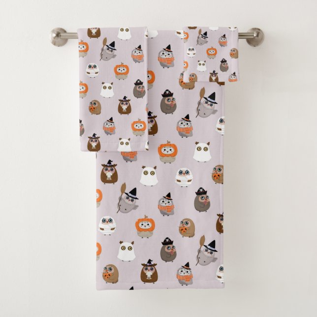 Adorable Chouette d'Halloween Motif (En situation)