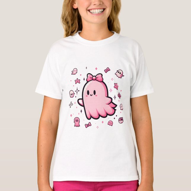 Adorable coquette rose Fantôme T-shirt (Devant)