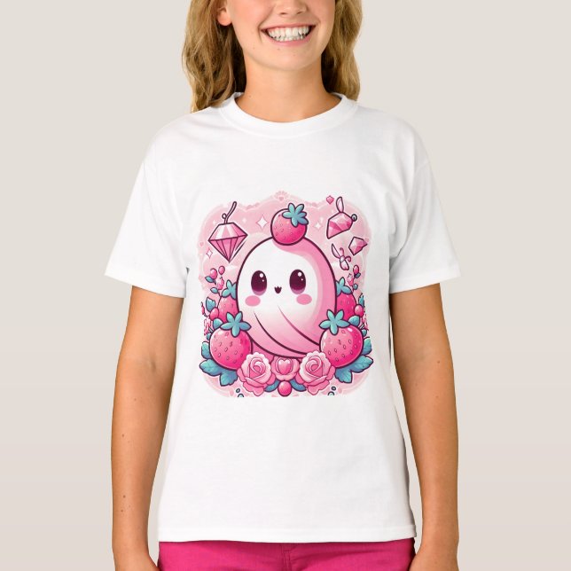 Adorable coquette rose Fantôme T-shirt (Devant)
