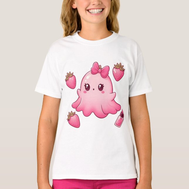 Adorable coquette rose Fantôme T-shirt - Sweet (Devant)