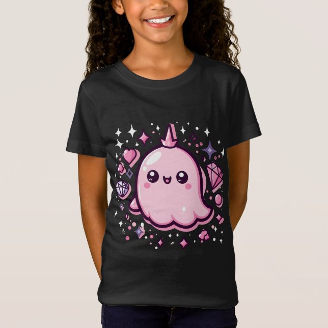 Adorable Coquette Rose Ghost T-Shirt - Sweetty Spo (Devant)