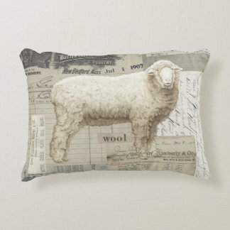 Adorable coussin à la ferme de moutons