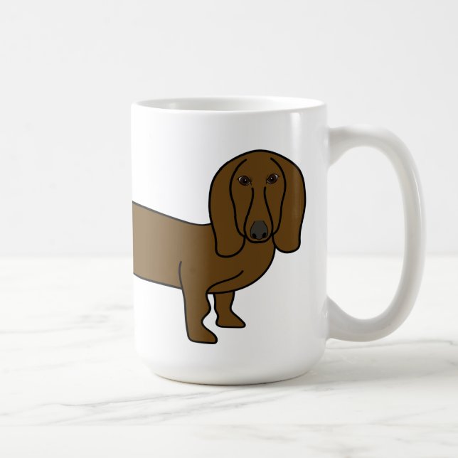 Adorable Dachshund café Mug (Droite)
